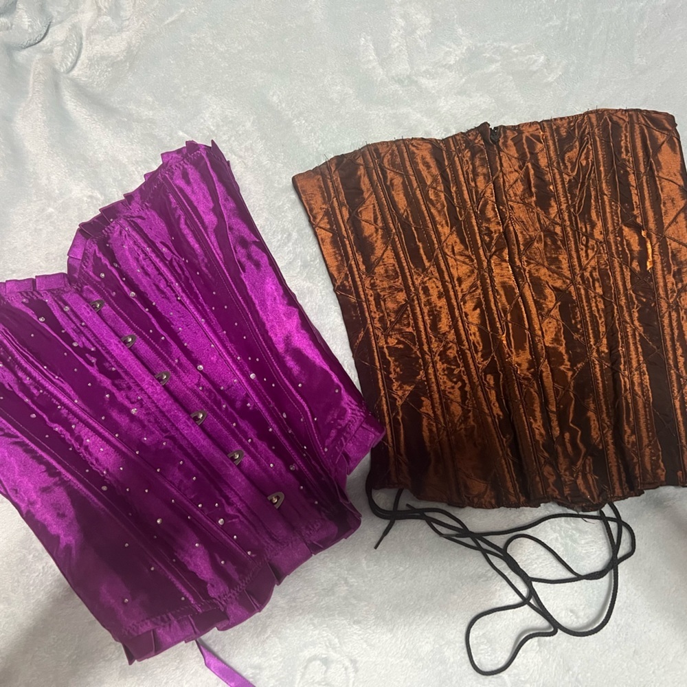 2 fashion shiny corsets